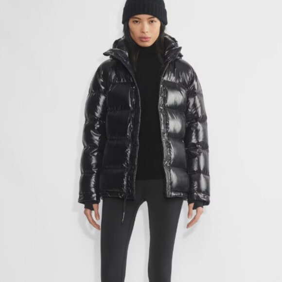 Aritzia TNA The Super Puff High Gloss in Black - Picture 1 of 10
